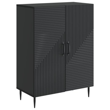 Vidaxl Strani šal Črna 66 x 34,5 x 89,5 cm Inženirski les