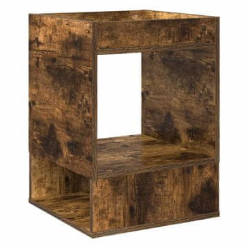 Vidaxl Stranska miza Dimljeni oreh 40 x 40 x 56 cm Konstruiran les