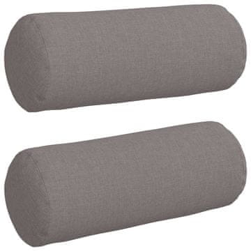Vidaxl Blazine 2 szt. Taupe Ø 15 x 40 cm blago