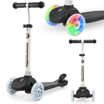 HyperMotion Trikolesni balansni skiro s svetlečimi kolesi za otroke - nosilnost 50 kg, starost 3–8 let, nastavljiv drog 55–70 cm, zunanja igra