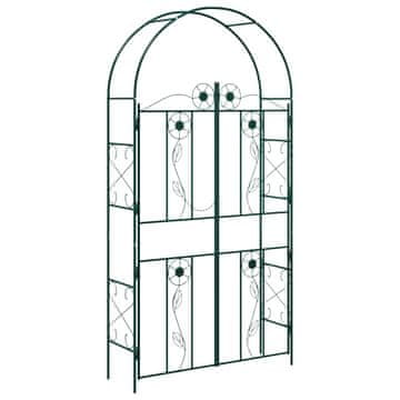 Vidaxl Vrtni lok Enobarvno Zelena 115 x 37 x 226 cm