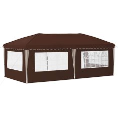 Vidaxl Zložljivi šotor za zabave 574 x 289 x 245 cm Rjava