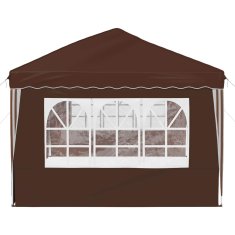 Vidaxl Zložljivi šotor za zabave 574 x 289 x 245 cm Rjava