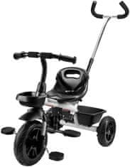 HyperMotion Otroški tricikel s potisnim ročajem in tremi kolesi - nosilnost 20 kg, starost od 1 do 4 let, prosti tek pedal, dve košari za igrače