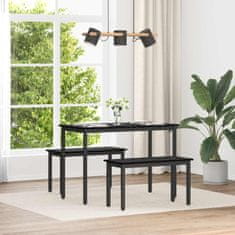 Vidaxl klop Črna Orehovina 80 x 35 x 45 cm Konstruiran les