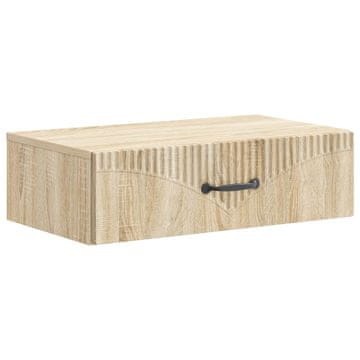 Vidaxl Stenska stranska miza Sonoma hrast 59 x 34,5 x 17 cm