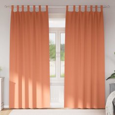 Vidaxl Zavese za zatemnitev z obroči 2 szt. Terakota 260 x 140 cm