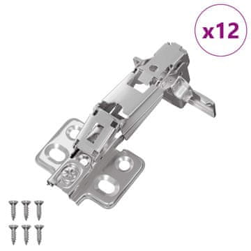 Vidaxl Tečaj 12 szt. Nikljeva 139 x 64,1 x 10 mm elezo