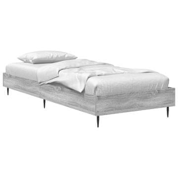 Vidaxl Konstrukcija postelje Siva Sonoma 80 x 200 cm Inženirski les