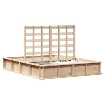 Vidaxl Konstrukcija postelje Rjava 150 x 200 cm Masivno borovo les