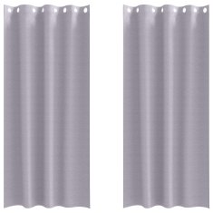 Vidaxl Zavese za zatemnitev z obroči 2 szt. Kovinsko siva 245 x 140 cm
