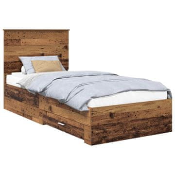 Vidaxl Konstrukcija postelje Star les 100 x 200 cm Konstruiran les