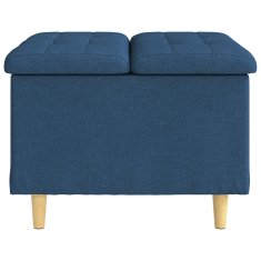 Vidaxl Ottoman s shranjevanjem Modra 60 x 60 x 45 cm blago