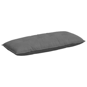 Vidaxl Poglavni vzglavnik Temno siva 120 x 50 cm Mikrofiber tkanina