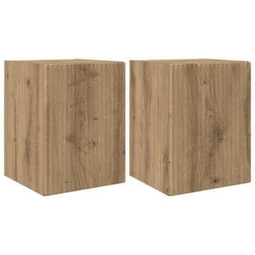 Vidaxl TV stenska omara 2 szt. Oreh 30 x 31 x 40 cm Konstruiran les