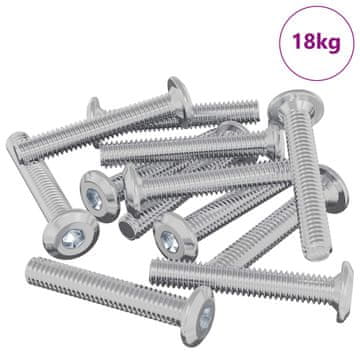 Vidaxl Vijak za zaklep glave 2514 szt. srebrna Jeklo