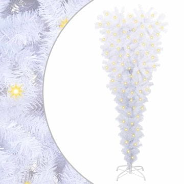 Vidaxl Umestno božično drevo med 150 LED Bela 120 cm PVC in jeklo