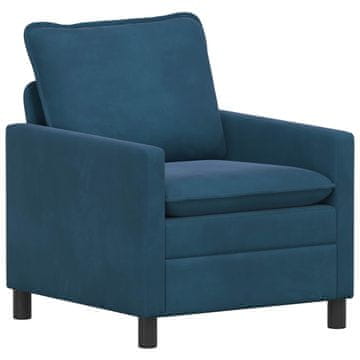 Vidaxl Kavč Modra 76 x 81 x 87,5 cm Žamet