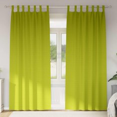 Vidaxl Zavese za zatemnitev z obroči 2 szt. Zelena 260 x 140 cm