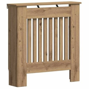 Vidaxl Pokrov radiatorja Umetni hrast 78 x 19 x 81,5 cm