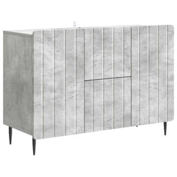 Vidaxl Strani šal Betonsko siva 89 x 34,5 x 62 cm Inženirski les