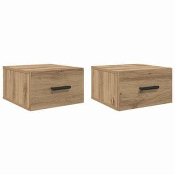 Vidaxl Nočna omarica 2 szt. Umetni hrast 35 x 35 x 20 cm