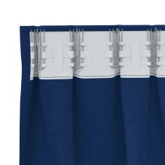 Vidaxl Zavese za zatemnitev z obroči 2 szt. Temno modra 260 x 140 cm