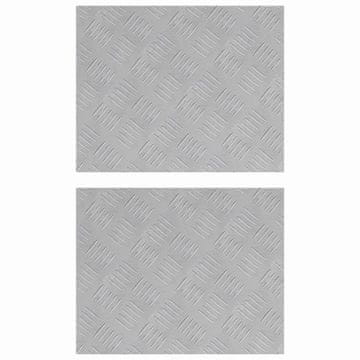 Vidaxl Stopnice Pravokotna 2 szt. srebrna 50 x 40 cm Aluminij