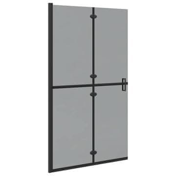 Vidaxl Walk-In tuš stena Črna 110 x 6,5 x 190 cm