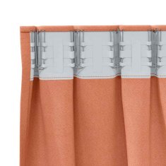 Vidaxl Zavese za zatemnitev z obroči 2 szt. Terakota 140 x 140 cm