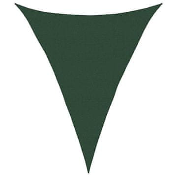 Vidaxl Senčno jadro 160 g/m² temno zeleno 5x7x7m HDPE