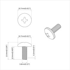 Vidaxl Močvarni vijaki 8182 szt. Črna M4 x 10 mm elezo