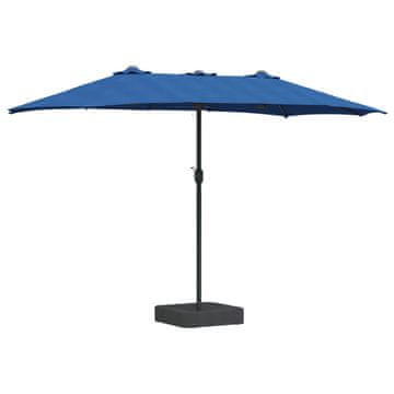 Vidaxl Vrtni dežnik Azur modra 385 x 209 x 244 cm Poliester