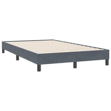 Vidaxl posteljni okvir brez vzmetnice temno siva 120x220 cm žamet