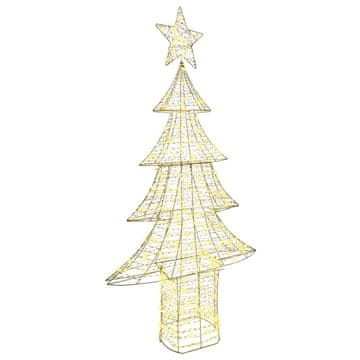 Vidaxl Božično drevo med 240 LED Toplo bela 181 cm PET