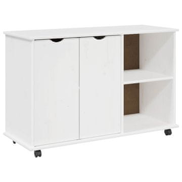 Vidaxl Gležnji kabinet Bela 100 x 39 x 65,5 cm Masivno borovo les