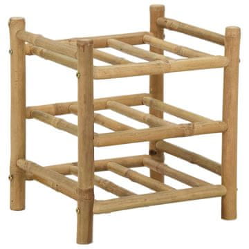 Vidaxl Stojalo za vino Naravna 32,5 x 29,5 x 36 cm Bambus