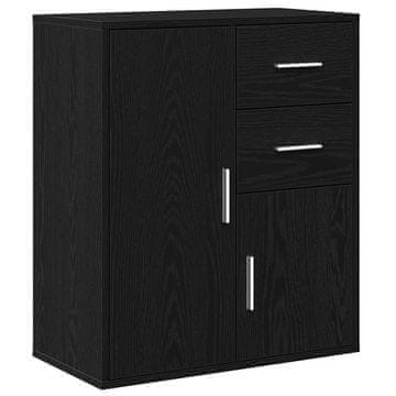 Vidaxl Strani šal Črna Orehovina 60 x 31 x 70 cm Inženirski les