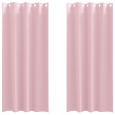 Vidaxl Zavese za zatemnitev z obroči 2 szt. Baby roza 260 x 140 cm