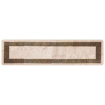 Vidaxl Preproga runner MARSA Črna 50 x 200 cm Poliester in PVC