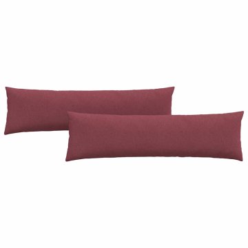 Vidaxl Blazine za kavč 2 szt. Vinorodna rdeča 145 x 40 cm blago