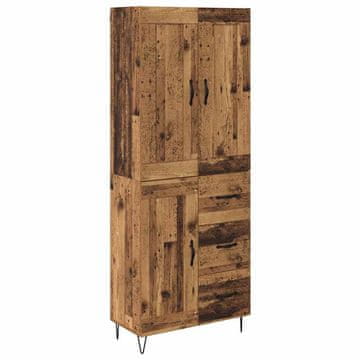 Vidaxl Visok predalnik Star les 69,5 x 34 x 180 cm Konstruiran les