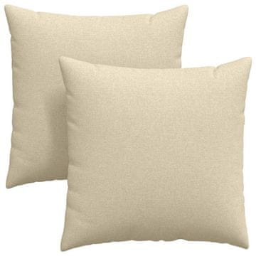 Vidaxl Blazine za kavč 2 szt. krema 80 x 80 cm blago