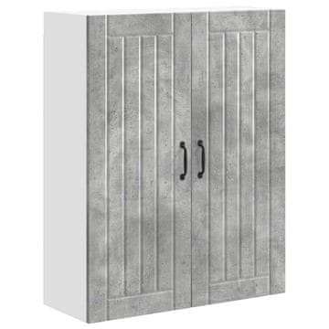Vidaxl Omarica na steni LUCCA Betonsko siva 80 x 31 x 100 cm