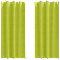 Vidaxl Zavese za zatemnitev z obroči 2 szt. Zelena 245 x 140 cm