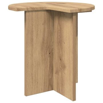 Vidaxl Stranska miza Artisan hrast Ø 39 x 38 cm Inženirski les