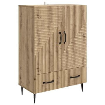 Vidaxl Strani šal Artisan hrast 66 x 34,5 x 95 cm Inženirski les
