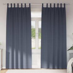 Vidaxl Zavese za zatemnitev z obroči 2 szt. Antracit 260 x 140 cm