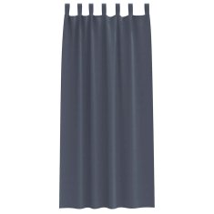 Vidaxl Zavese za zatemnitev z obroči 2 szt. Antracit 260 x 140 cm