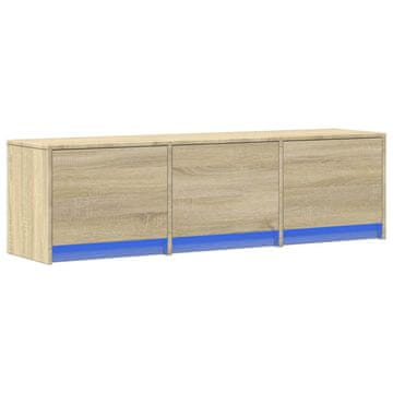 Vidaxl TV omarica z LED Sonoma 140 x 34 x 40 cm Konstruiran les
